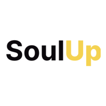 SoulUp logo with the words 'Soul' in black and 'Up' in yellow.