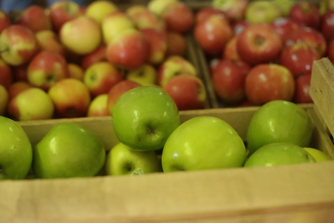 Fresh Red and Green Apples