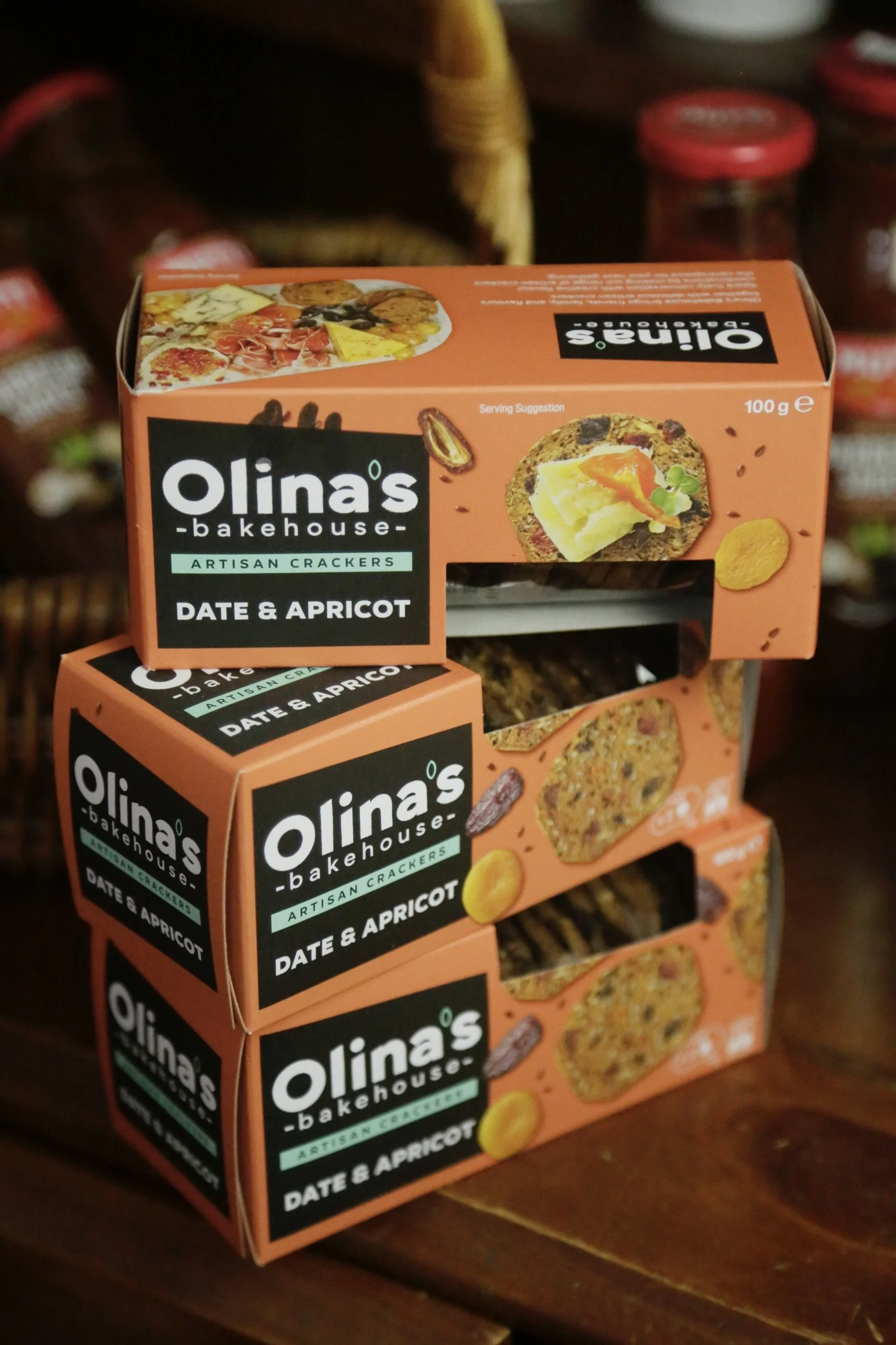Olina's Bakehouse Date & Apricot Artisan Crackers