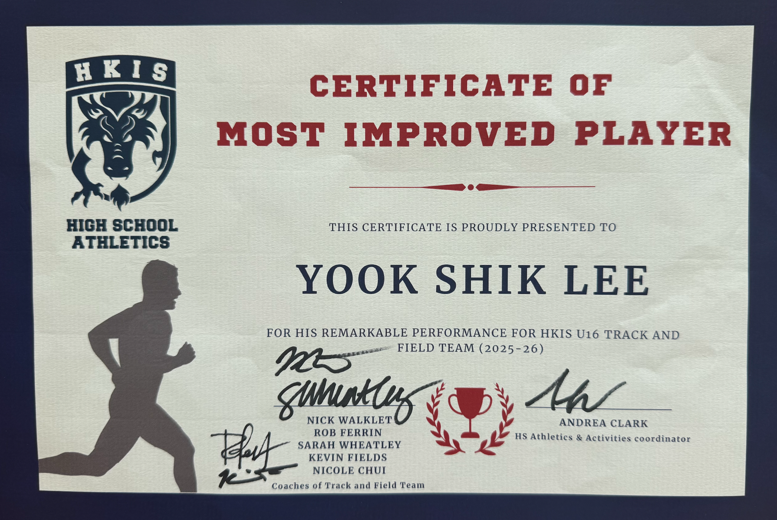 Track & Field: Athletic Award 