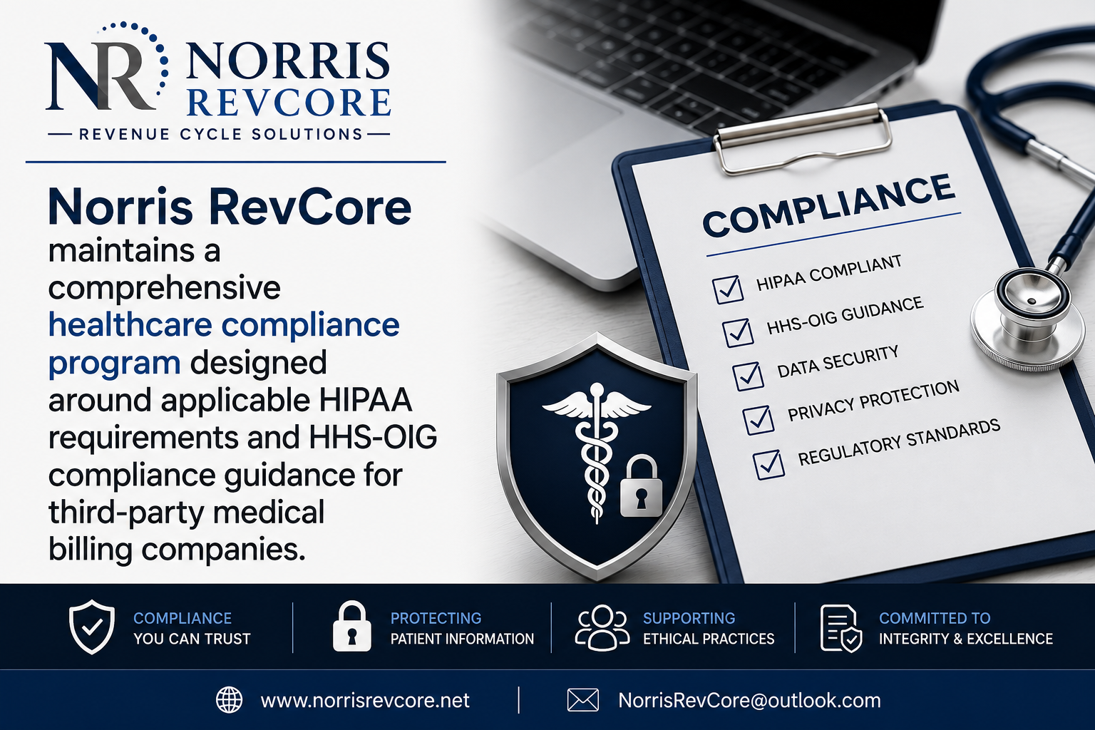 Compliance & HIPAA Information for Norris RevCore