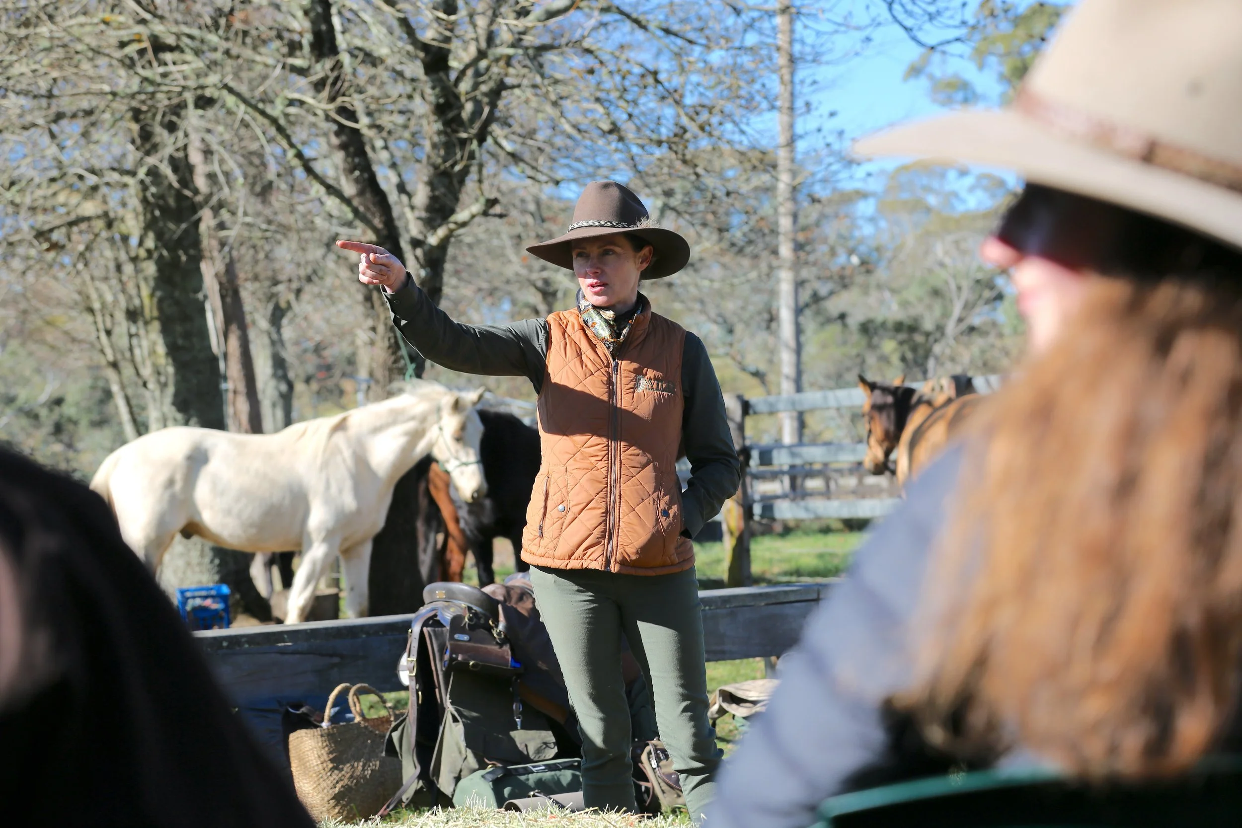 Kate Young at her Beginner Pack Saddling Clinic in Ebor