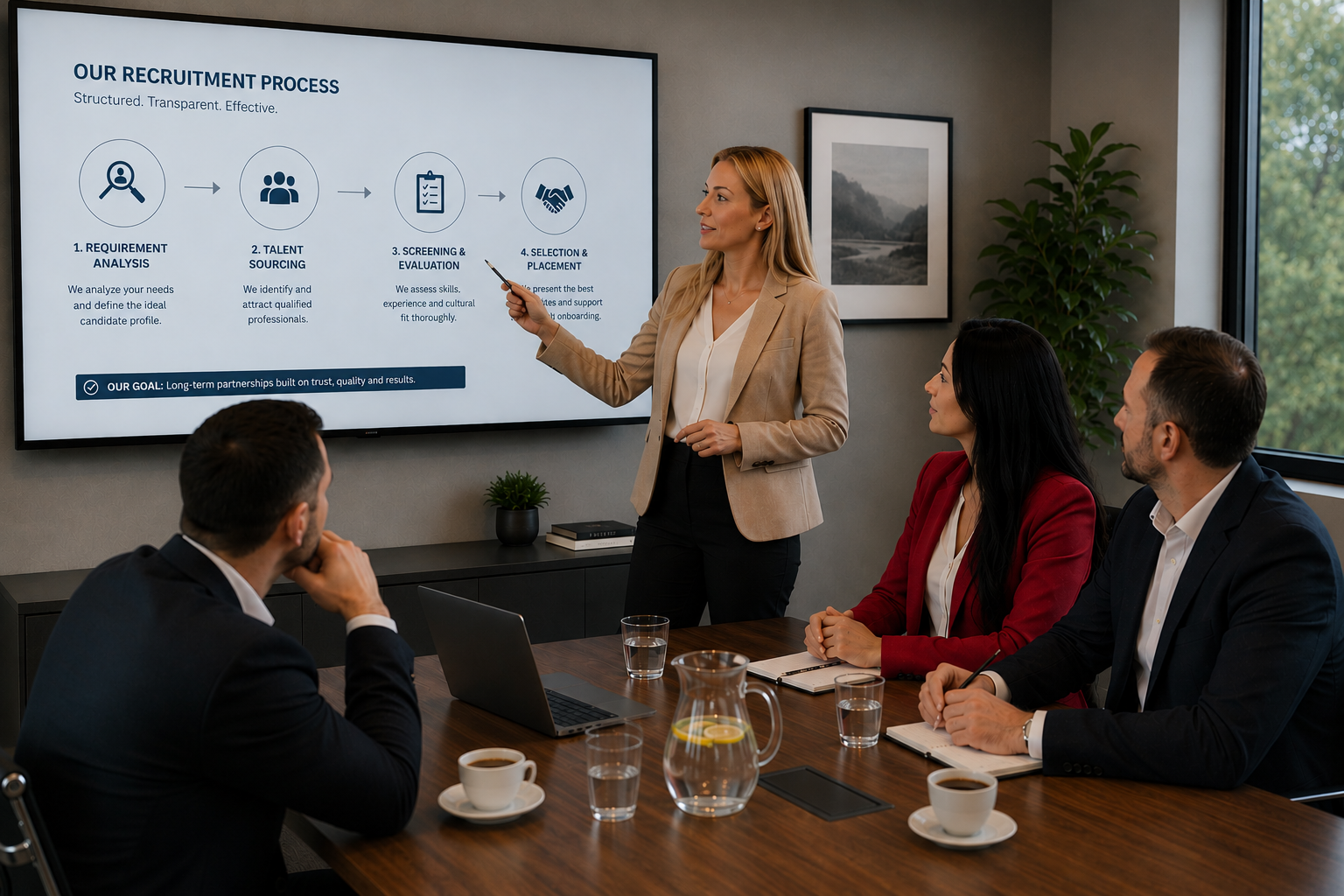 presentation and meeting a company