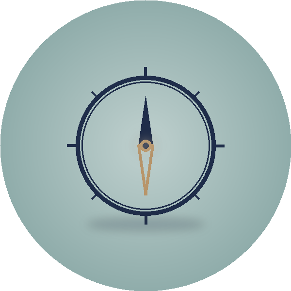 Illustration of a compass, representing finding direction and purpose.
