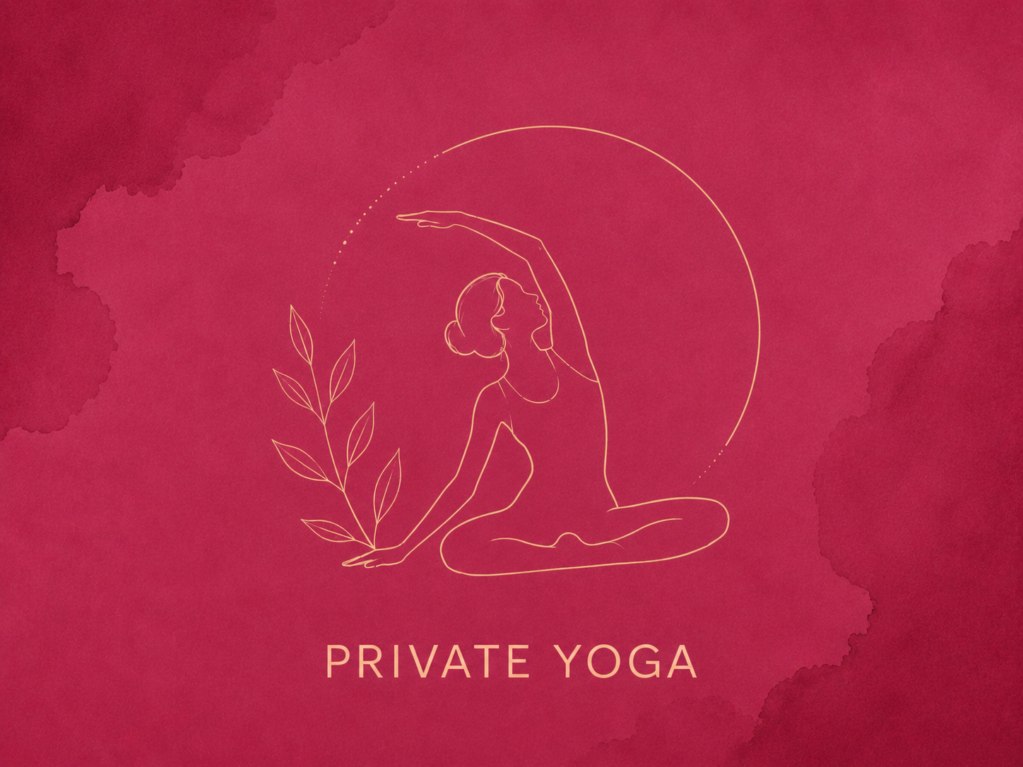 Line drawing of a person doing yoga