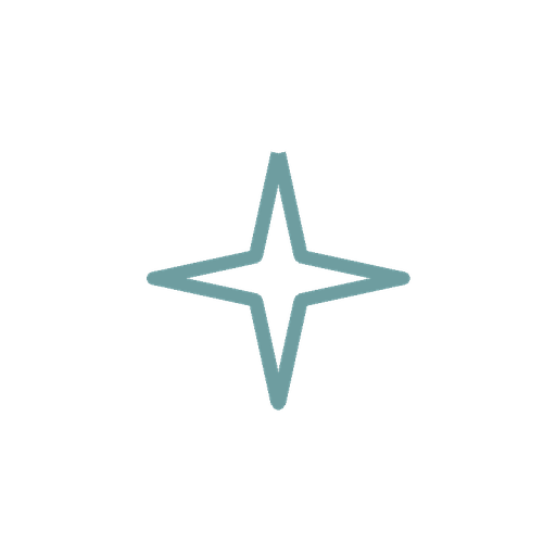 A black icon of a star with a blue outline in the center of a black circle.