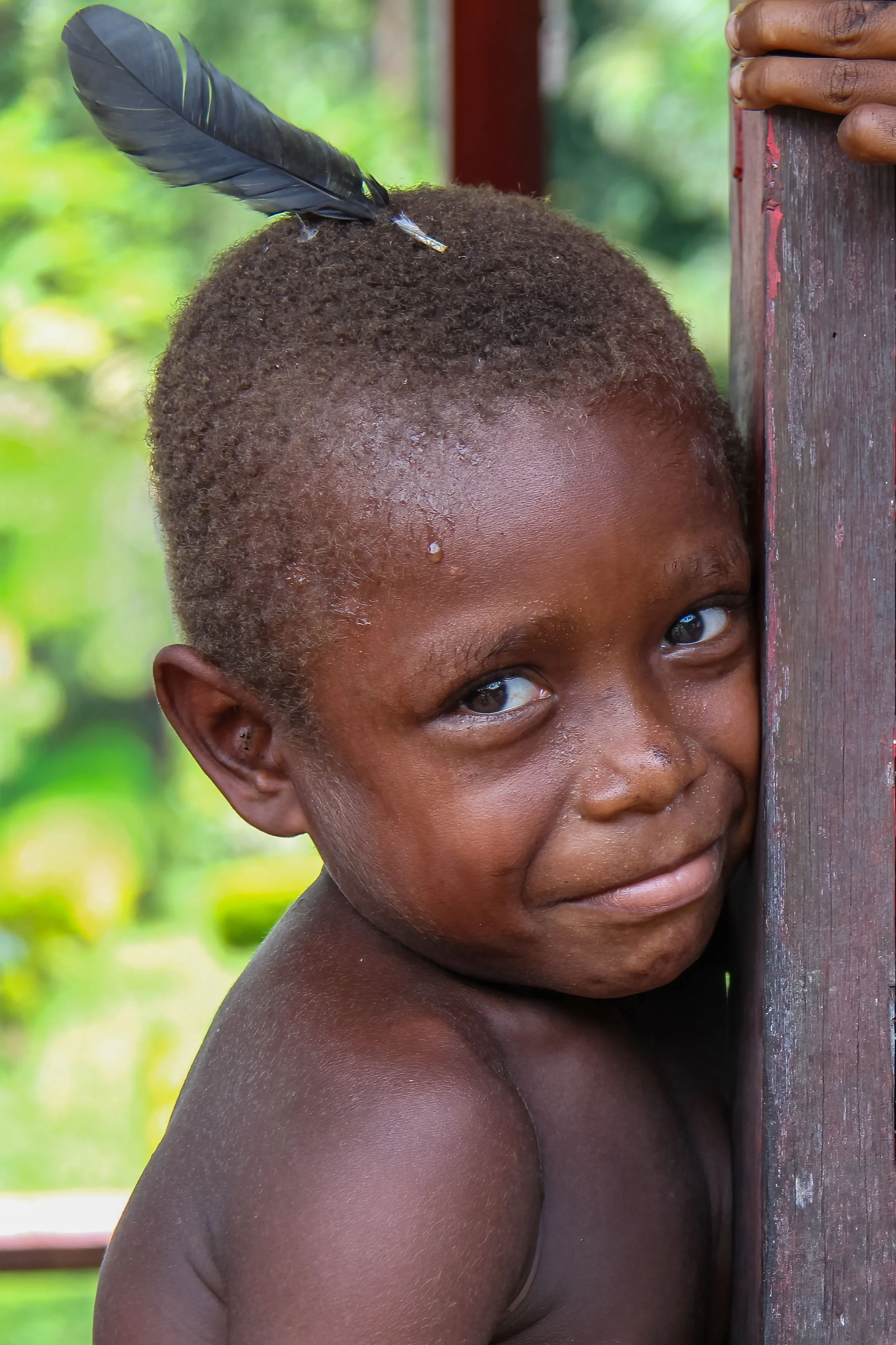 Young boy at Langu on Garove Island, West New Britain Province, Papua New Guinea.