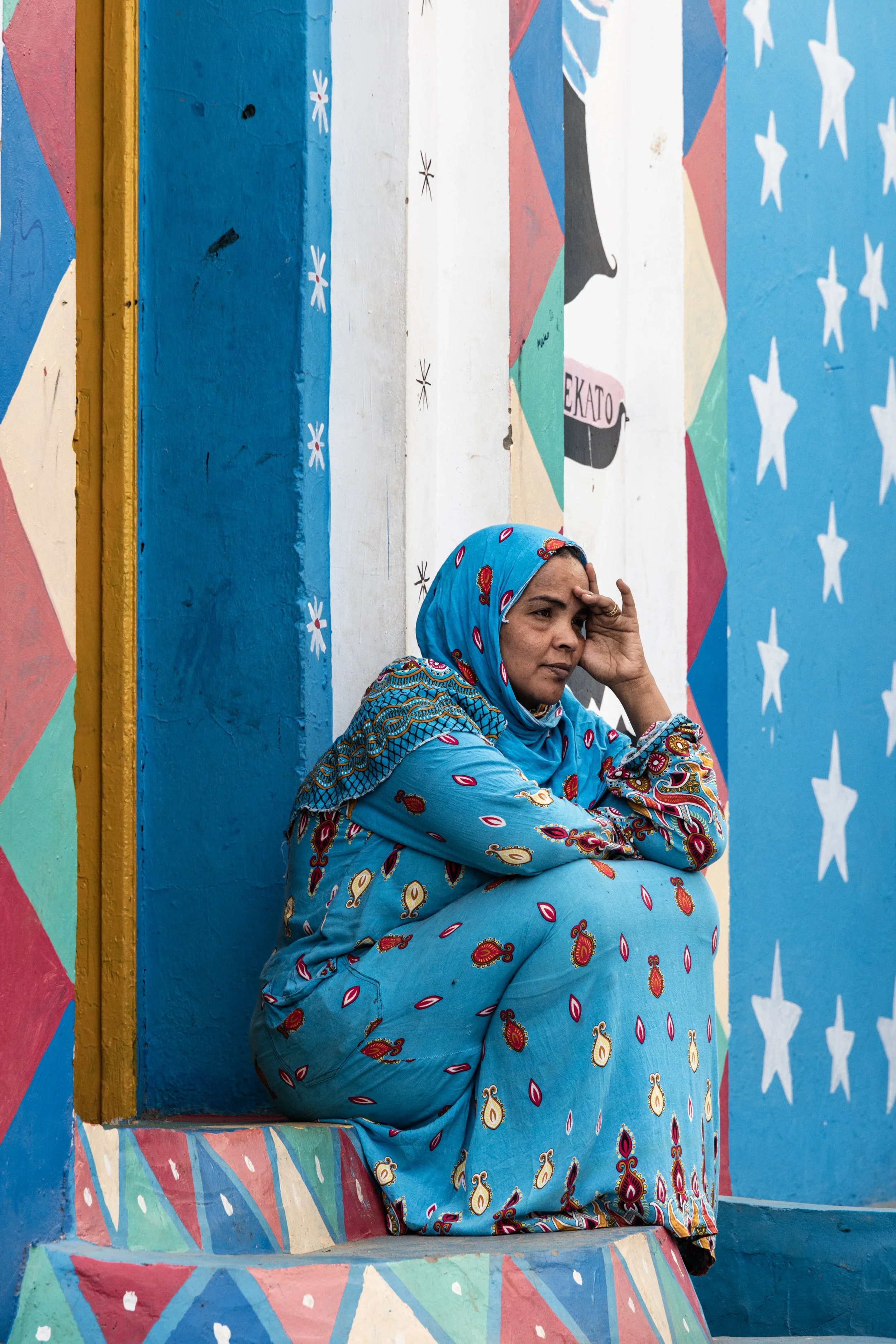 Woman at Umbrian village, Elephantine Island, Aswan, Egypt.