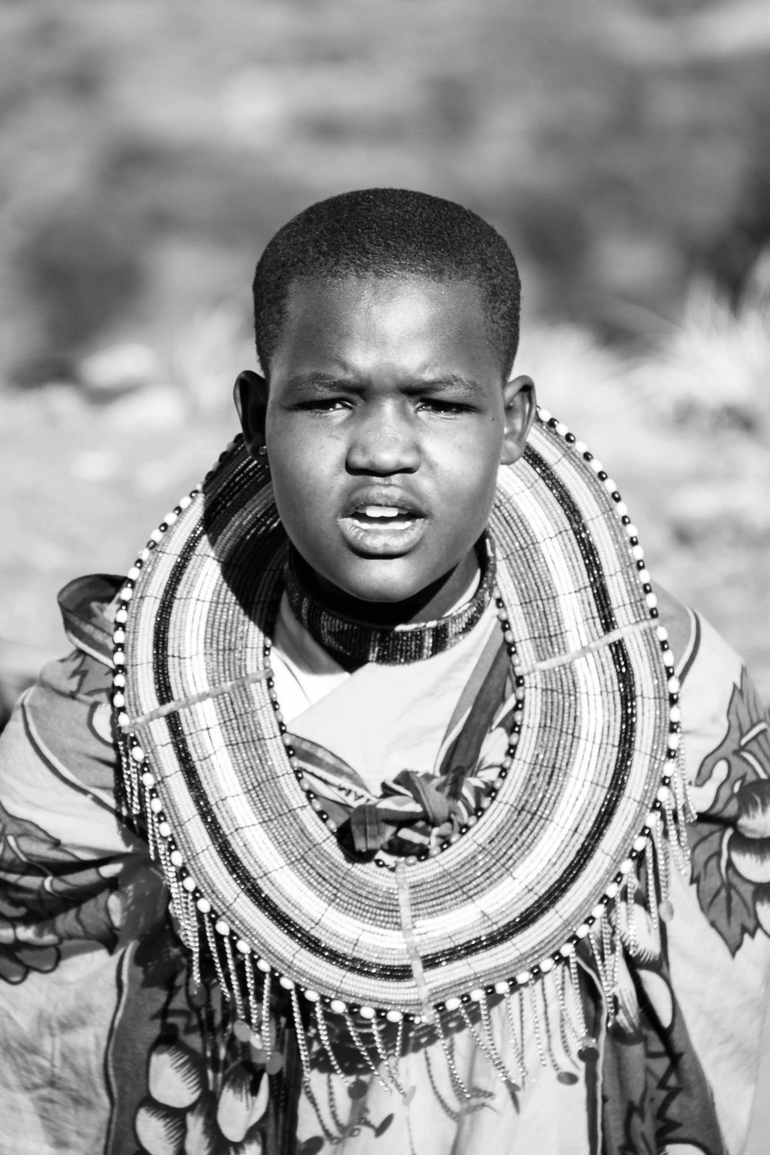 Maasai girl in the Masai Mara, Kenya.