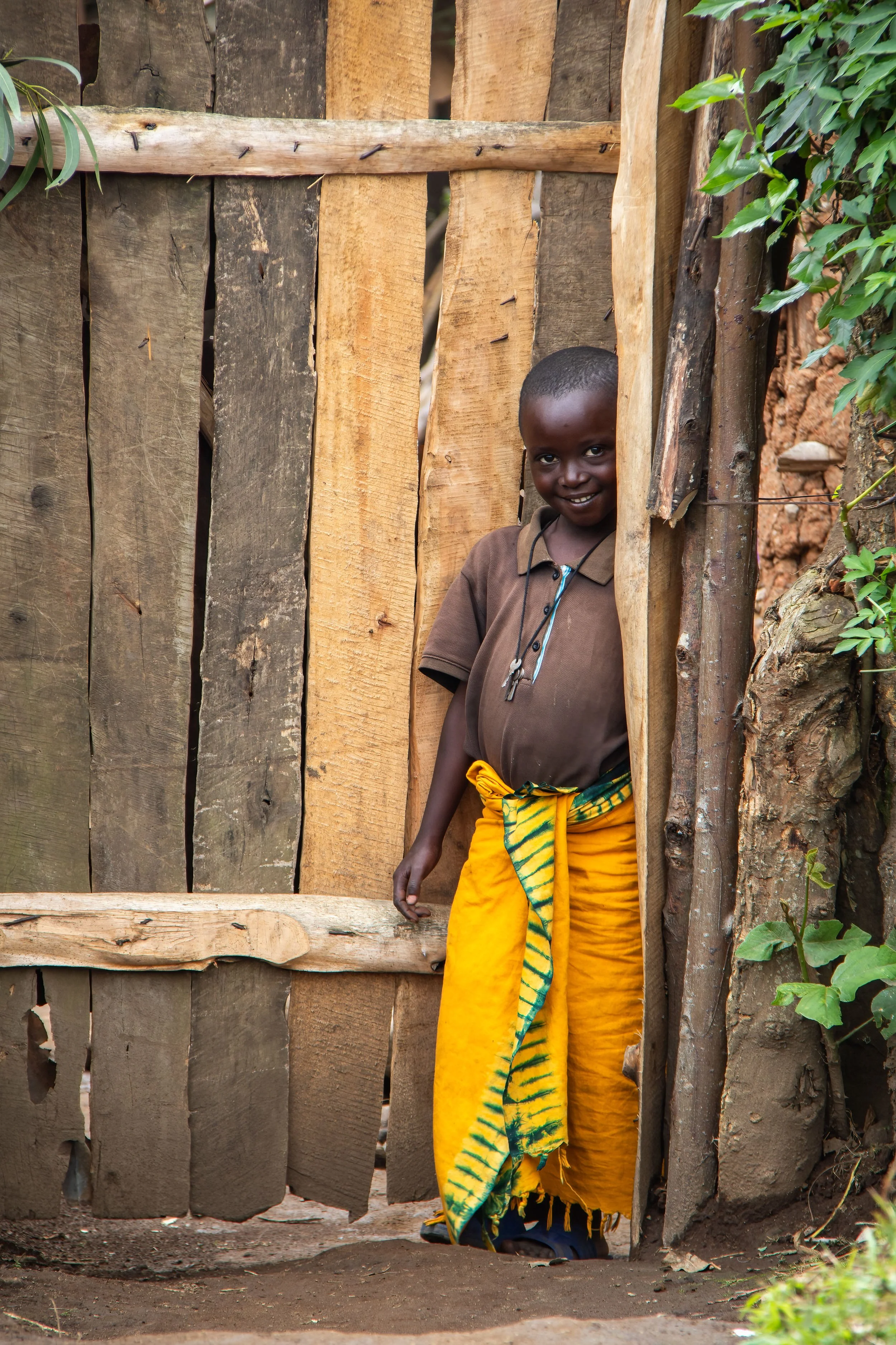 Boy at Rwandan village.