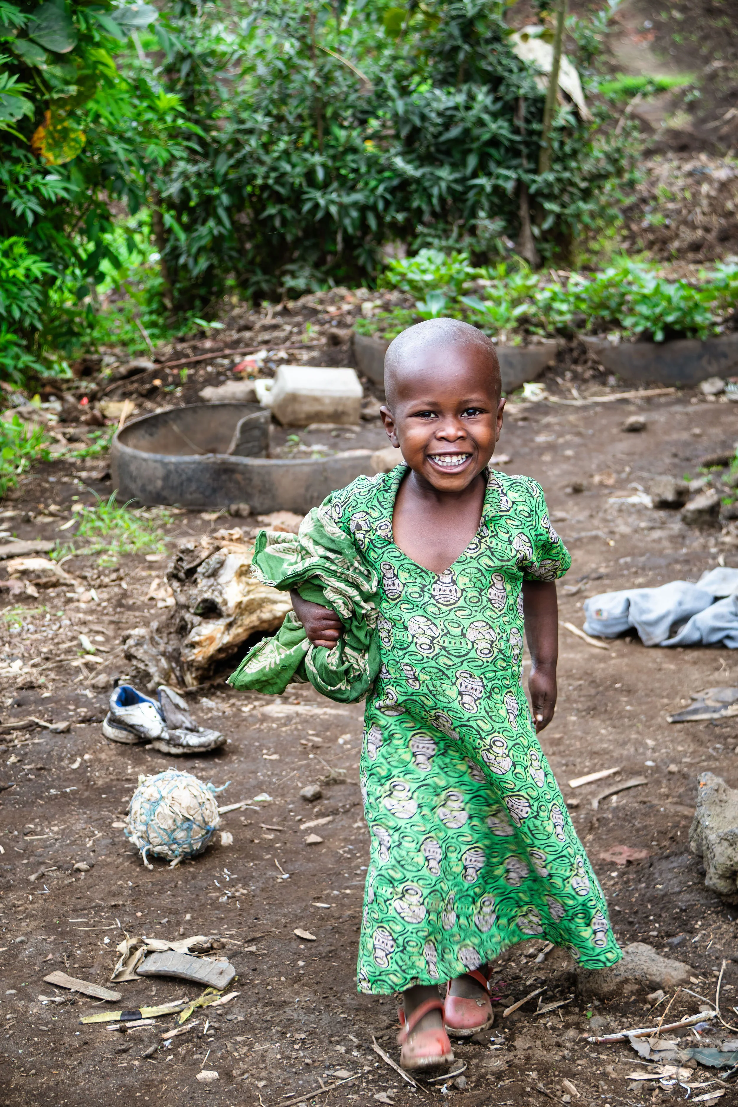 Girl at Rwandan village.