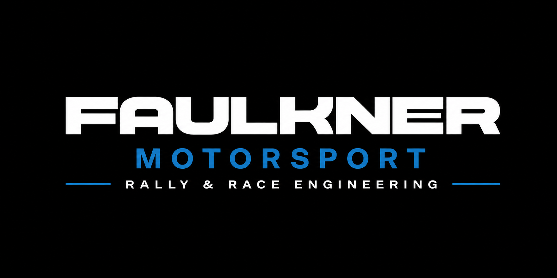 Faulkner Motorsport logo with the text 'Rally & Race Engineering' below it on a black background.