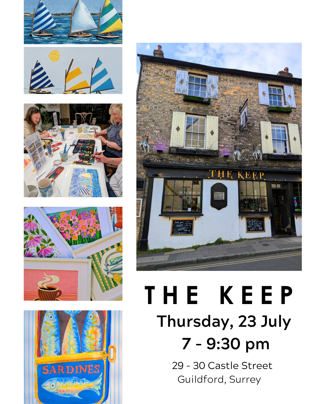23 July - The Keep, Guildford - Create & Chill Night - 7 pm - 9:30 pm