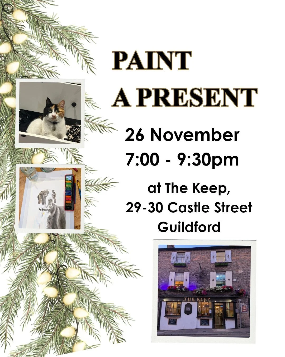 26 November - Paint A Present - The Keep, Guildford 7:00-9:30pm