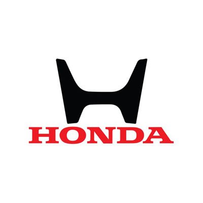 Honda logo with a stylized 'H' above the word 'Honda' in red letters.