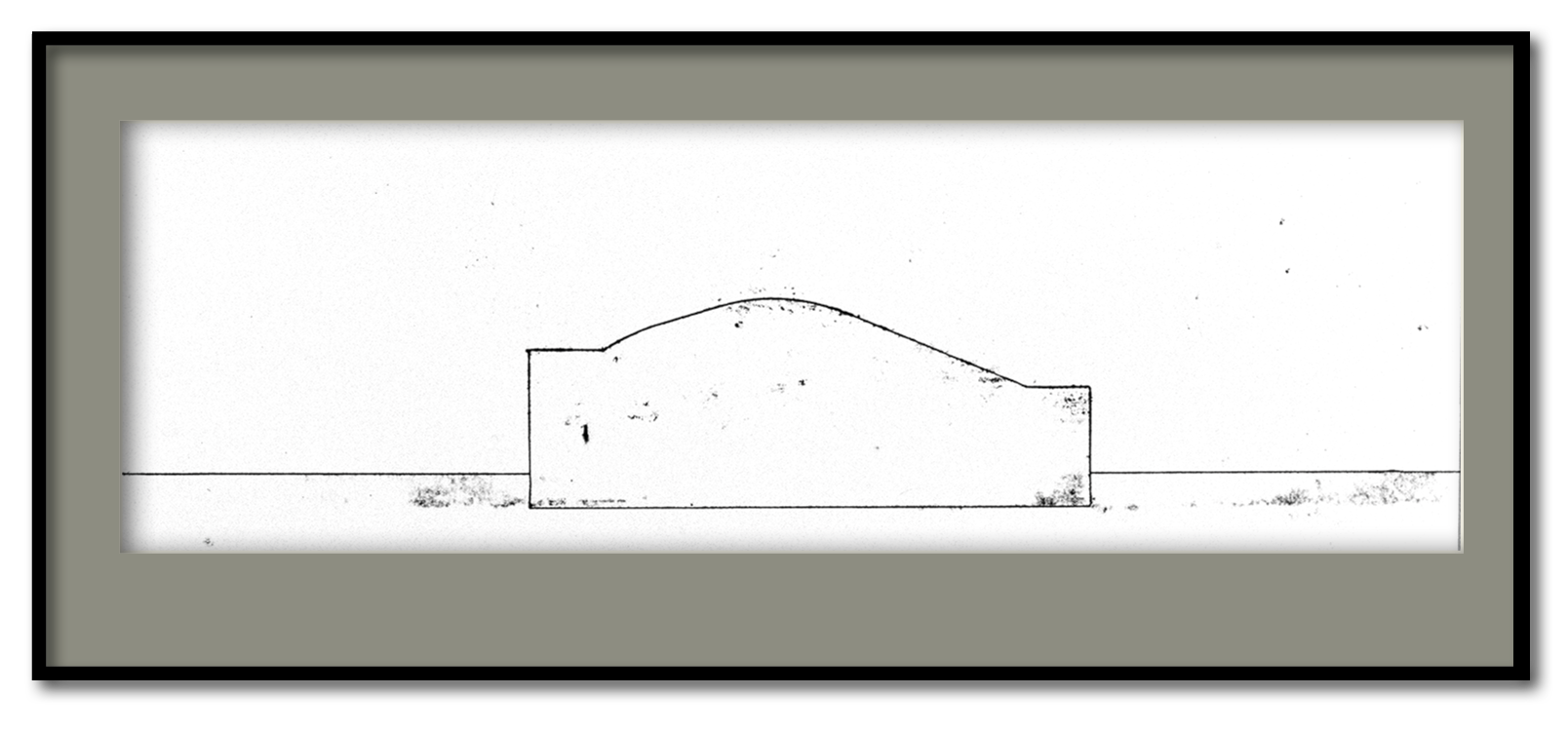 Série Bunkers - Monotype sur papier - 1997 - 20*63 cm