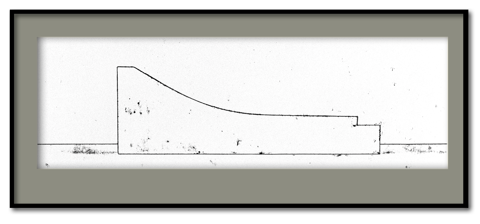 Série Bunkers - Monotype sur papier - 1997 - 20*63 cm