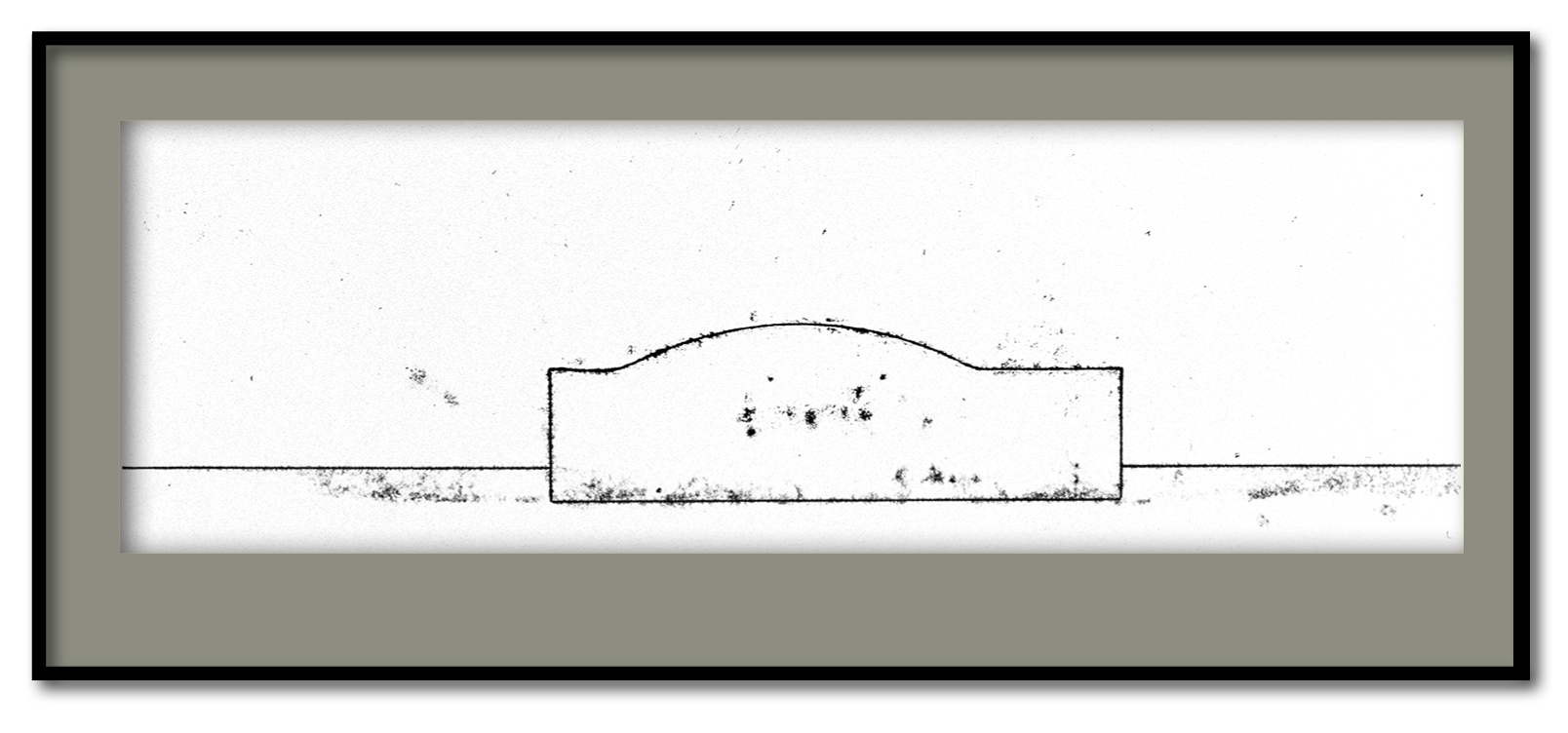 Série Bunkers - Monotype sur papier - 1997 - 20*63 cm