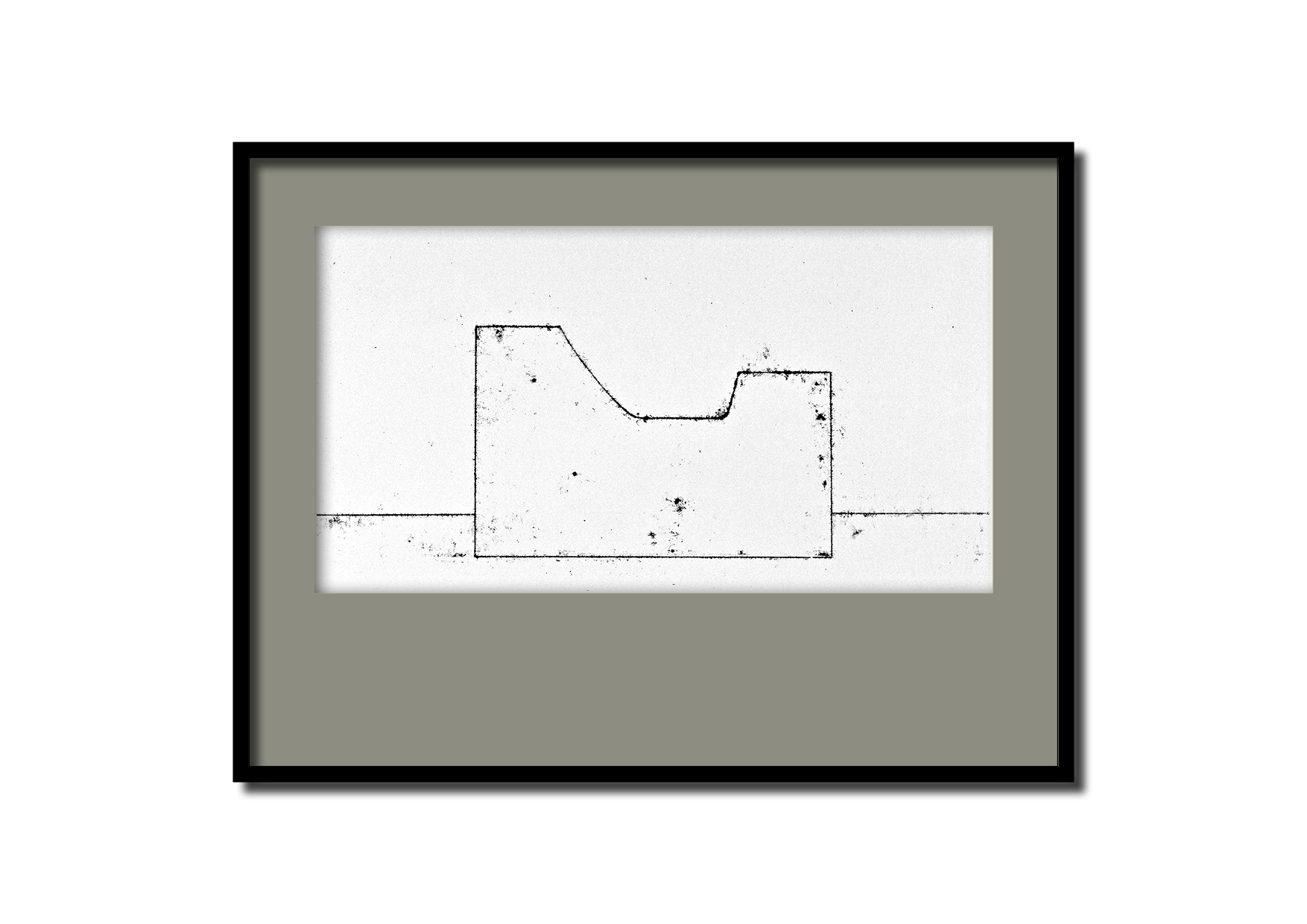 Série Bunkers - Monotype sur papier - 1997 - 50*84 cm