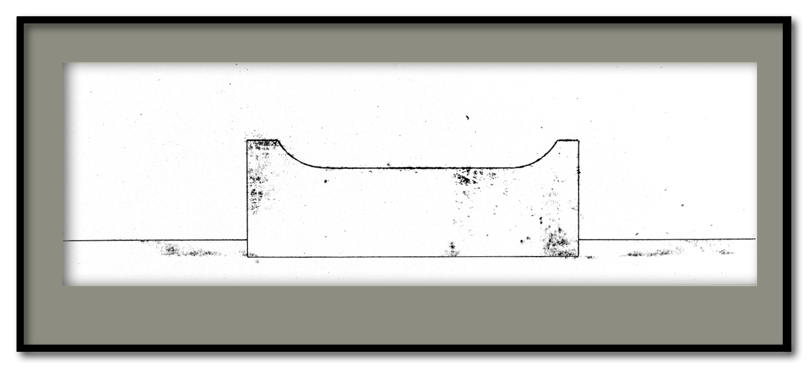 Série Bunkers - Monotype sur papier - 1997 - 20*63 cm