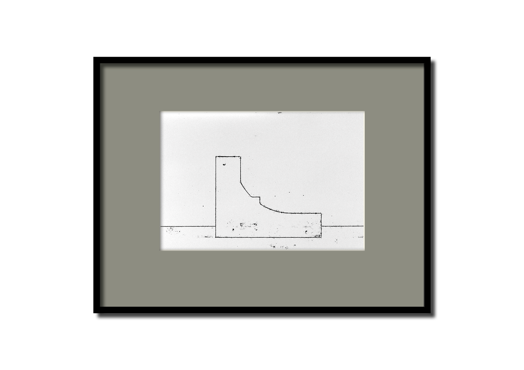 Série Bunkers - Monotype sur papier - 1997 - 80*120 cm