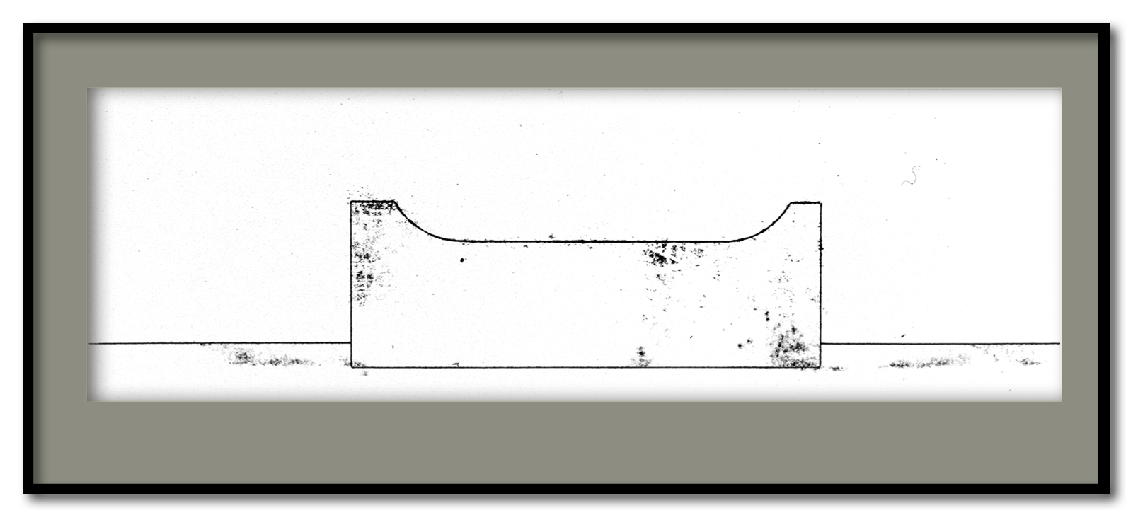 Série Bunkers - Monotype sur papier - 1997 - 20*63 cm
