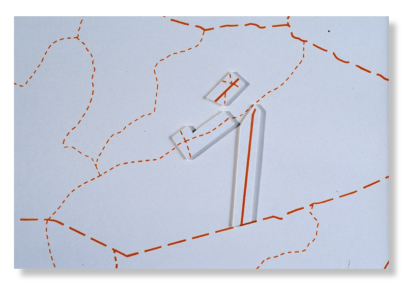 Essais de vol - Relais - assemblage carton et papier imprimé - 1997 - 21*30