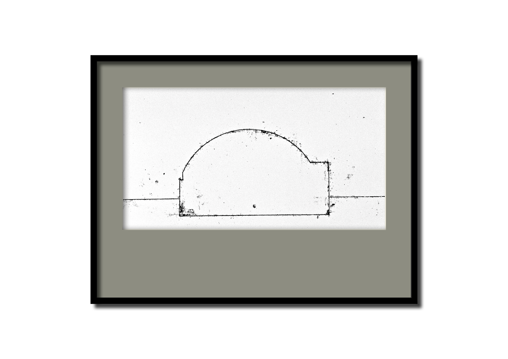 Série Bunkers - Monotype sur papier - 1997 - 50*84 cm
