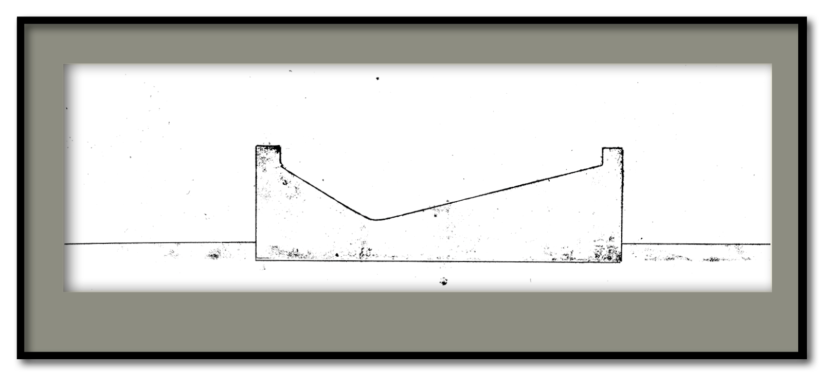 Série Bunkers - Monotype sur papier - 1997 - 20*63 cm