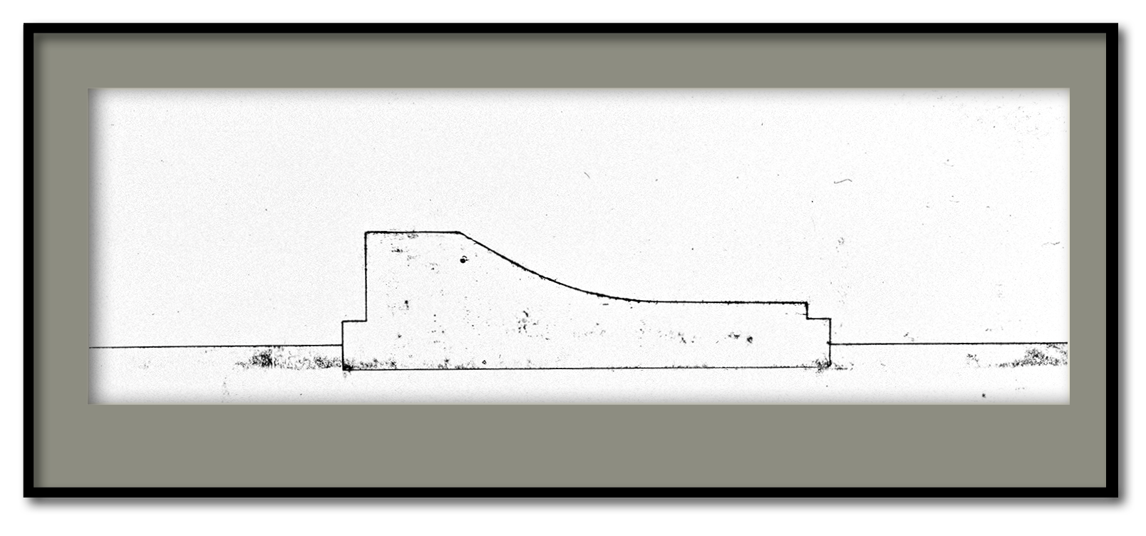 Série Bunkers - Monotype sur papier - 1997 - 20*63 cm