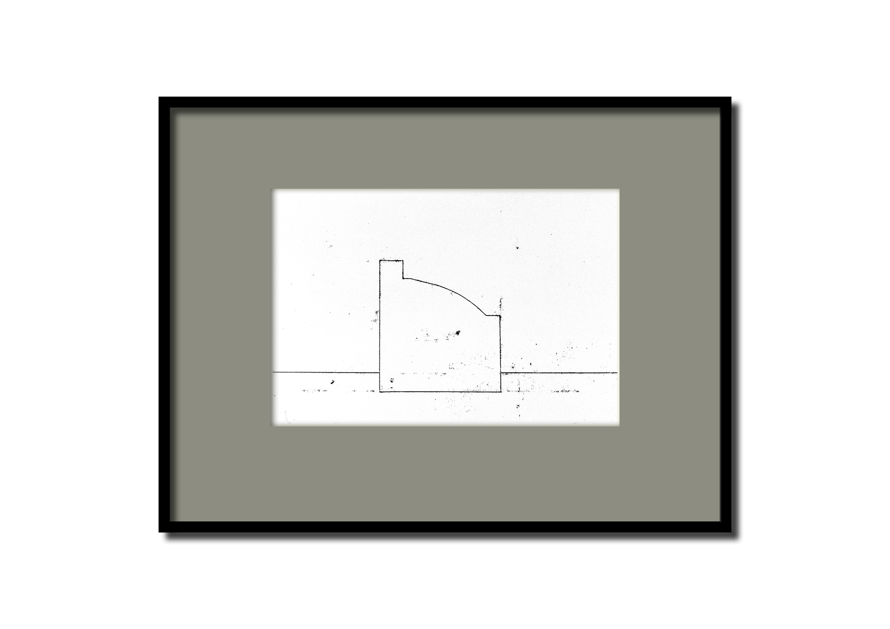 Série Bunkers - Monotype sur papier - 1997 - 80*120 cm