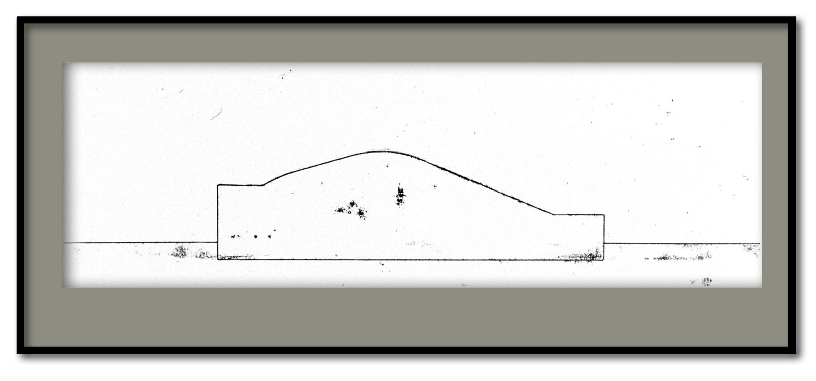 Série Bunkers - Monotype sur papier - 1997 - 20*63 cm
