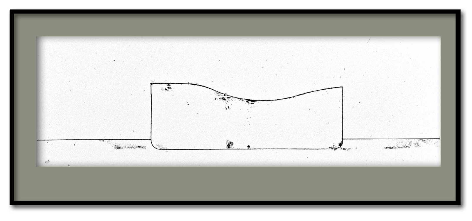 Série Bunkers - Monotype sur papier - 1997 - 20*63 cm