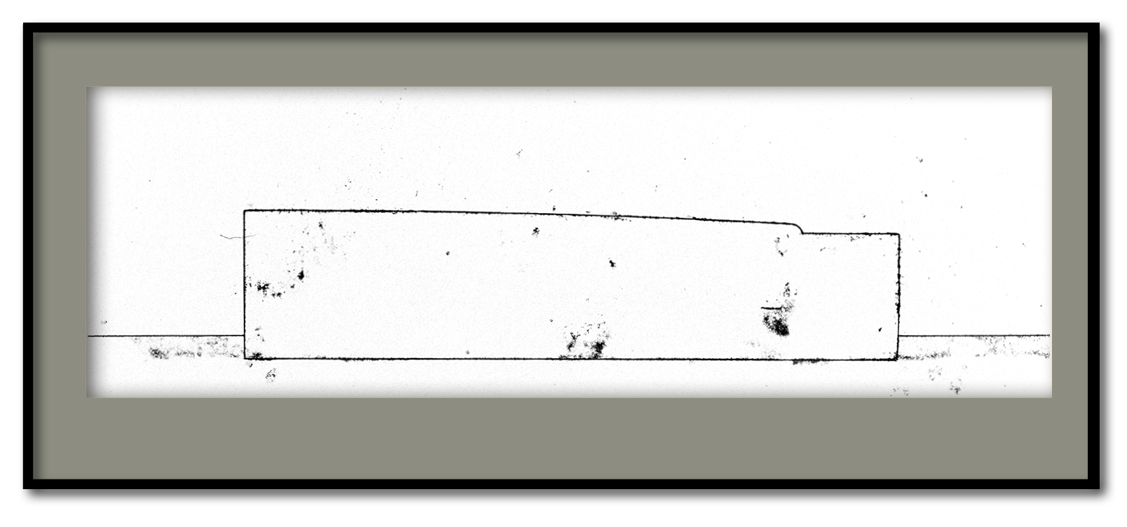 Série Bunkers - Monotype sur papier - 1997 - 20*63 cm