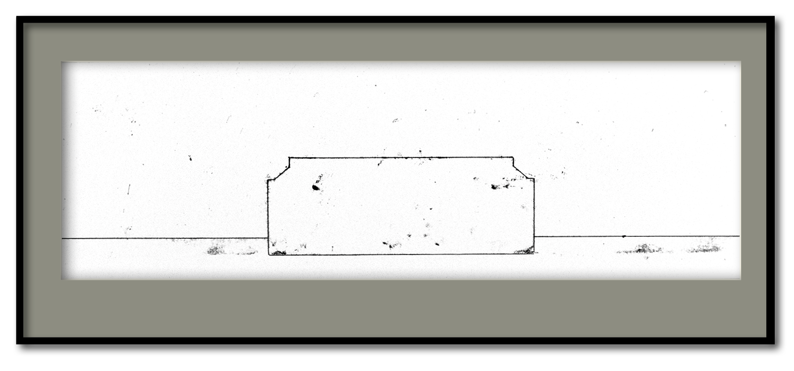 Série Bunkers - Monotype sur papier - 1997 - 20*63 cm