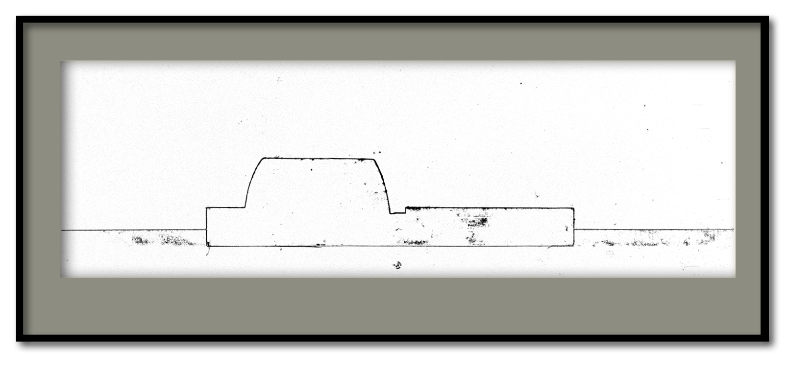 Série Bunkers - Monotype sur papier - 1997 - 20*63 cm