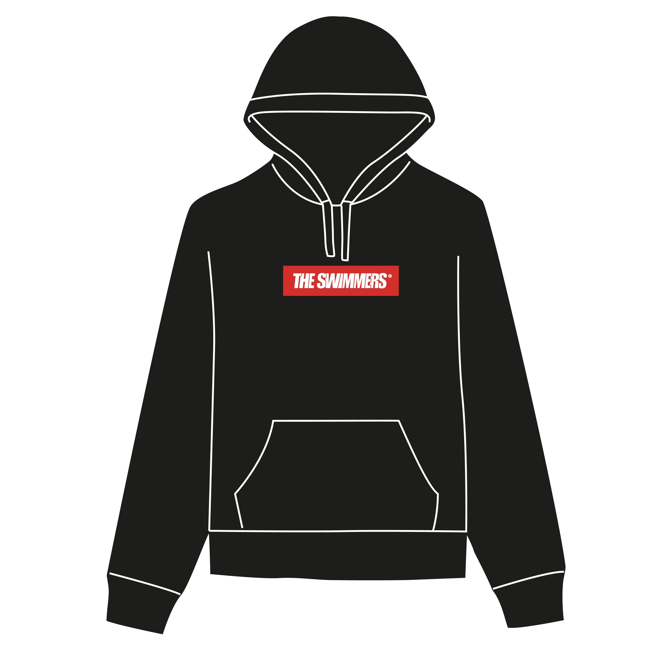 THE SWIMMERS / HOODIE - Black