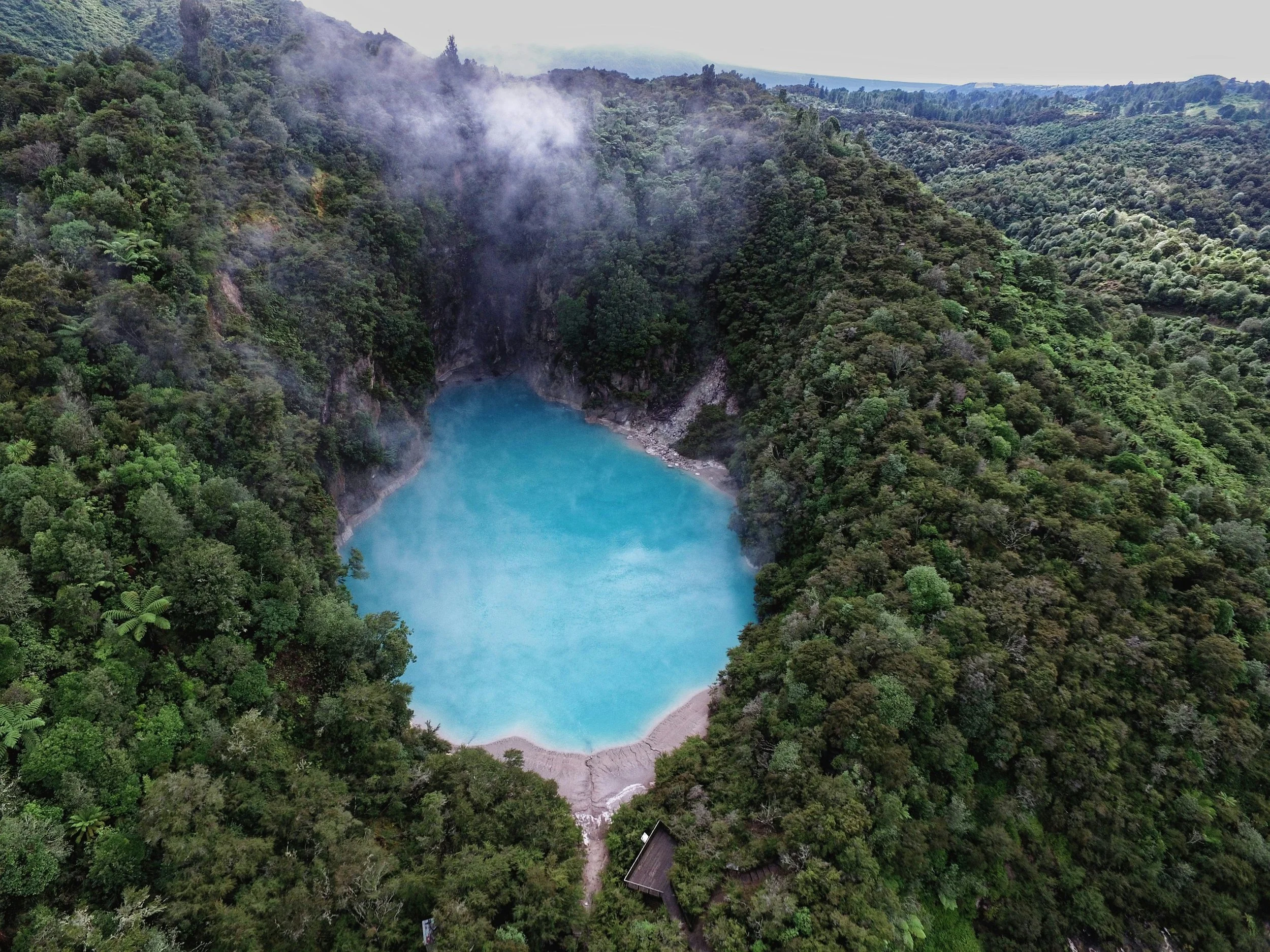 Blue Lake at the Waimangu Volcanic Lake on the North Island of New Zealand - By Colin Watts..jpg