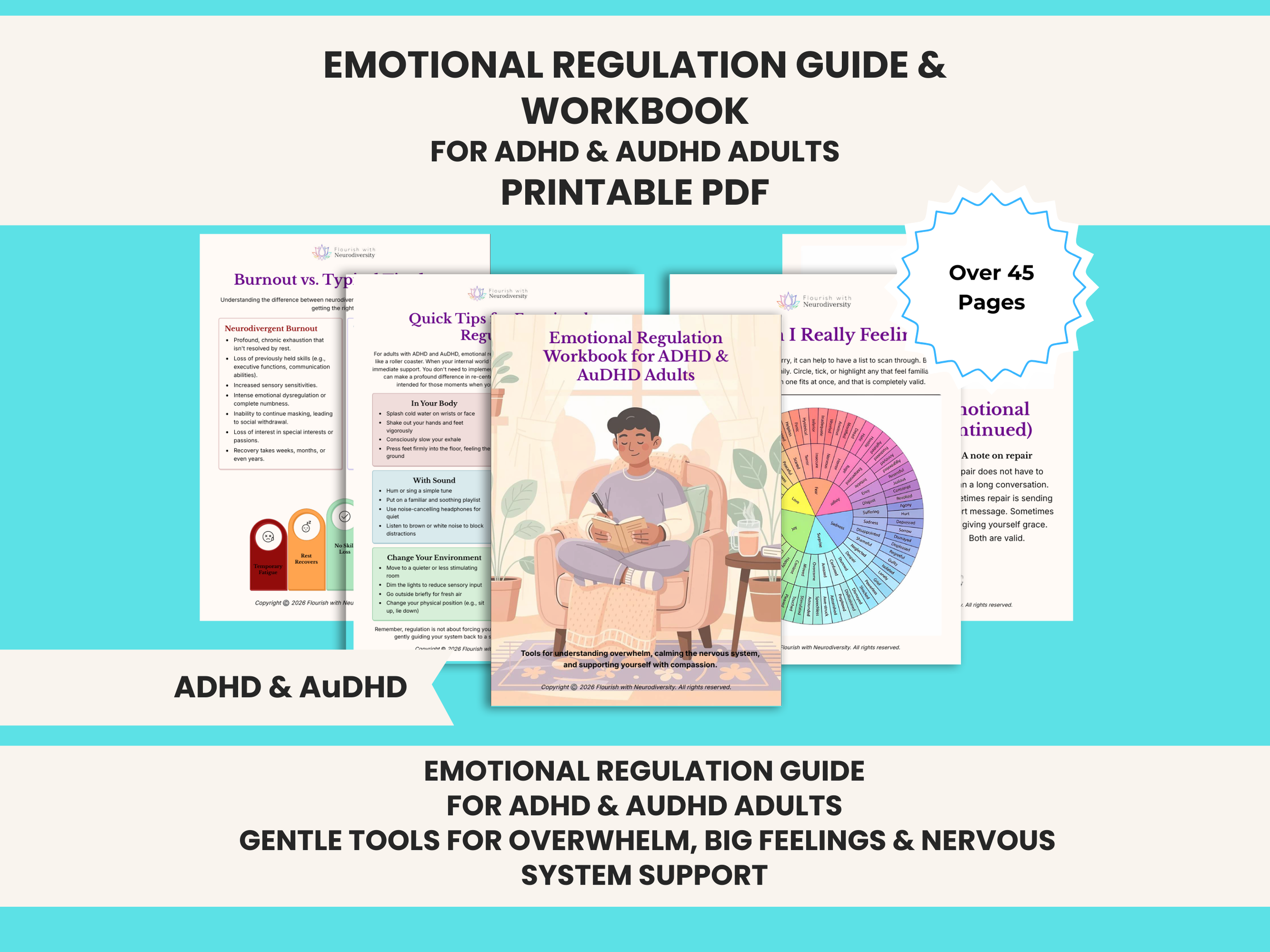 Emotional Regulation Guide and Workbook - Printable