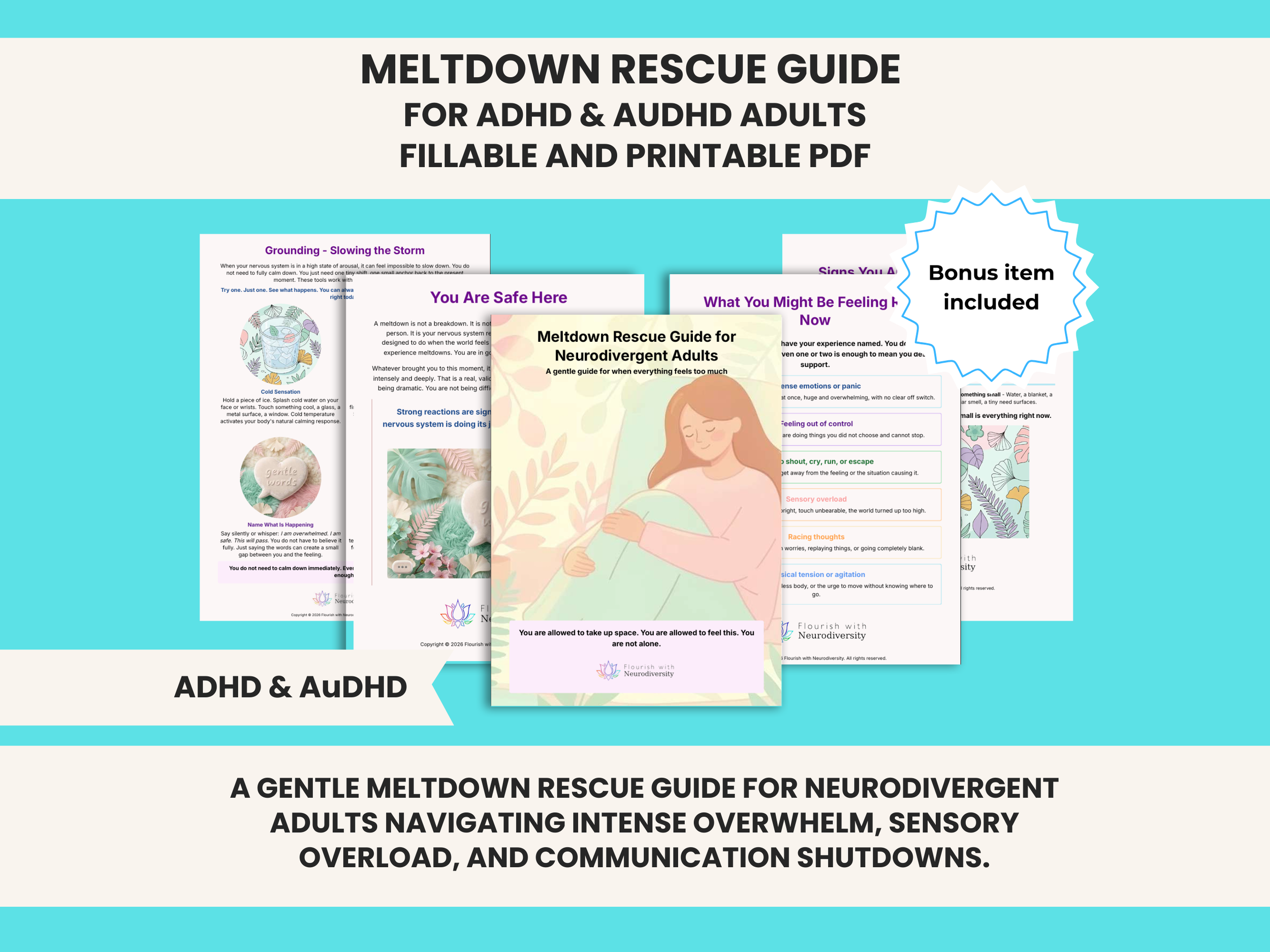 Meltdown Rescue Pack for Neurodivergent Adults Printable