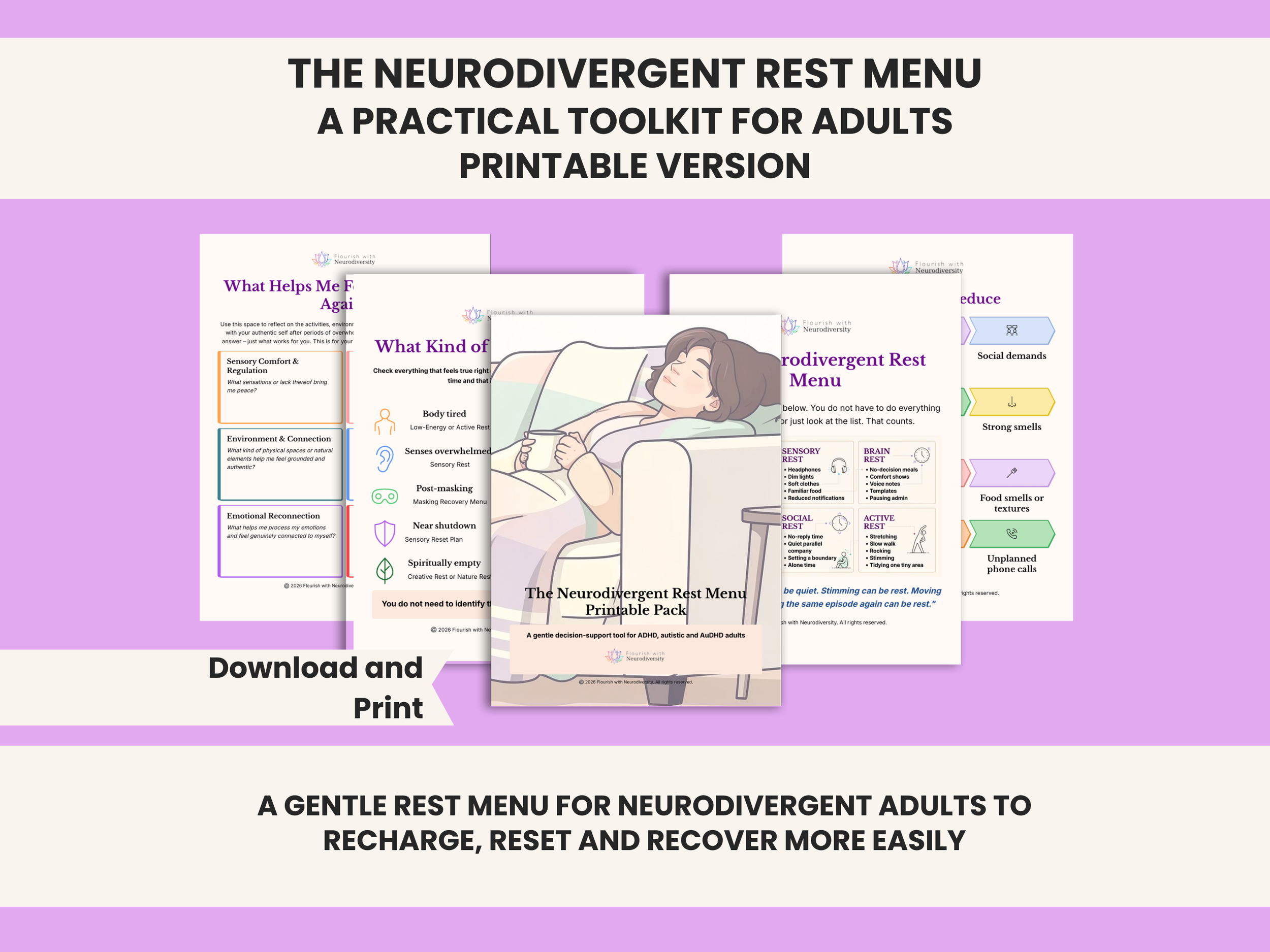The Neurodivergent Rest Menu Toolkit - Printable