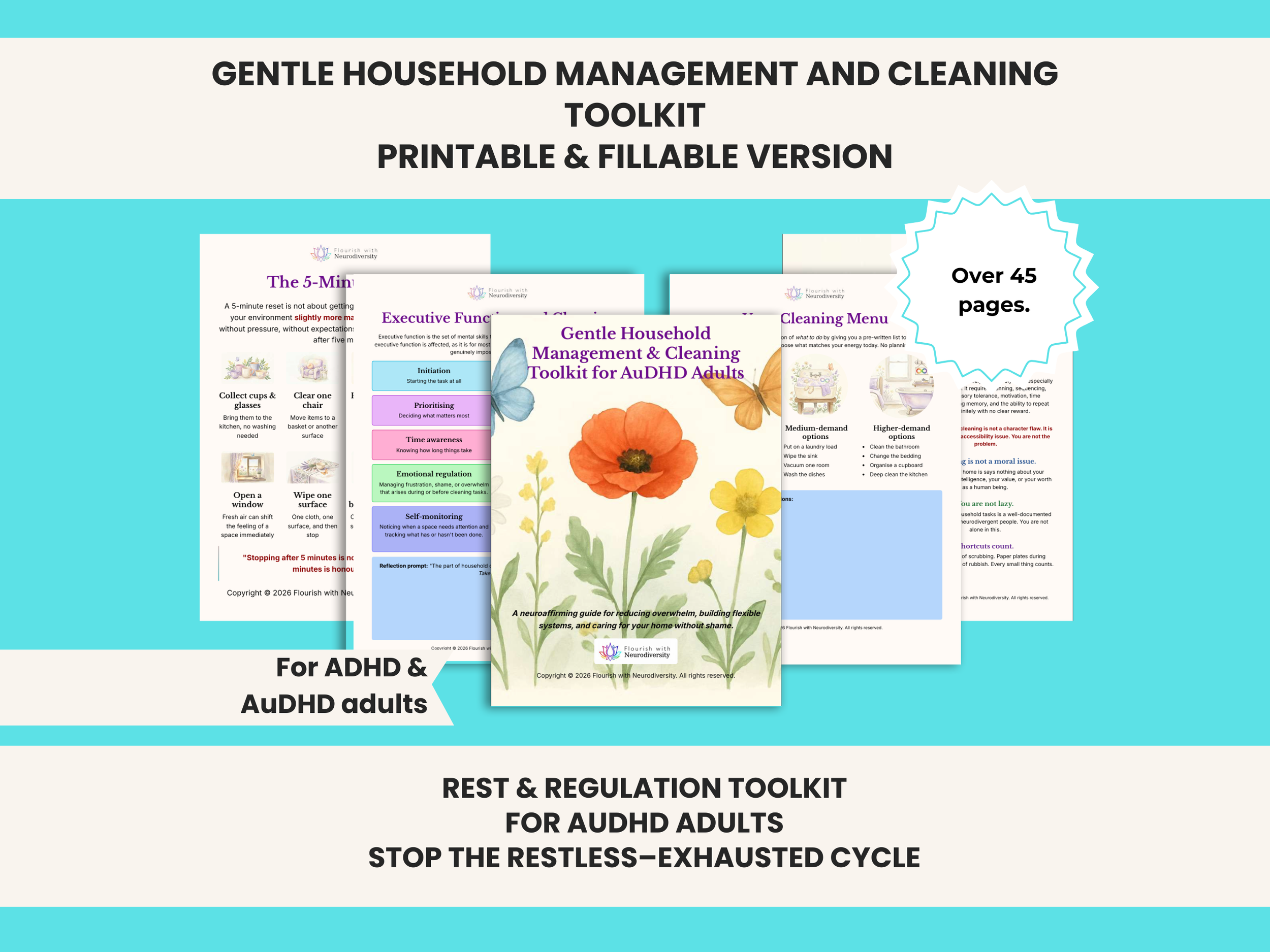 Gentle Household Management and Cleaning - Printable and Fillable.