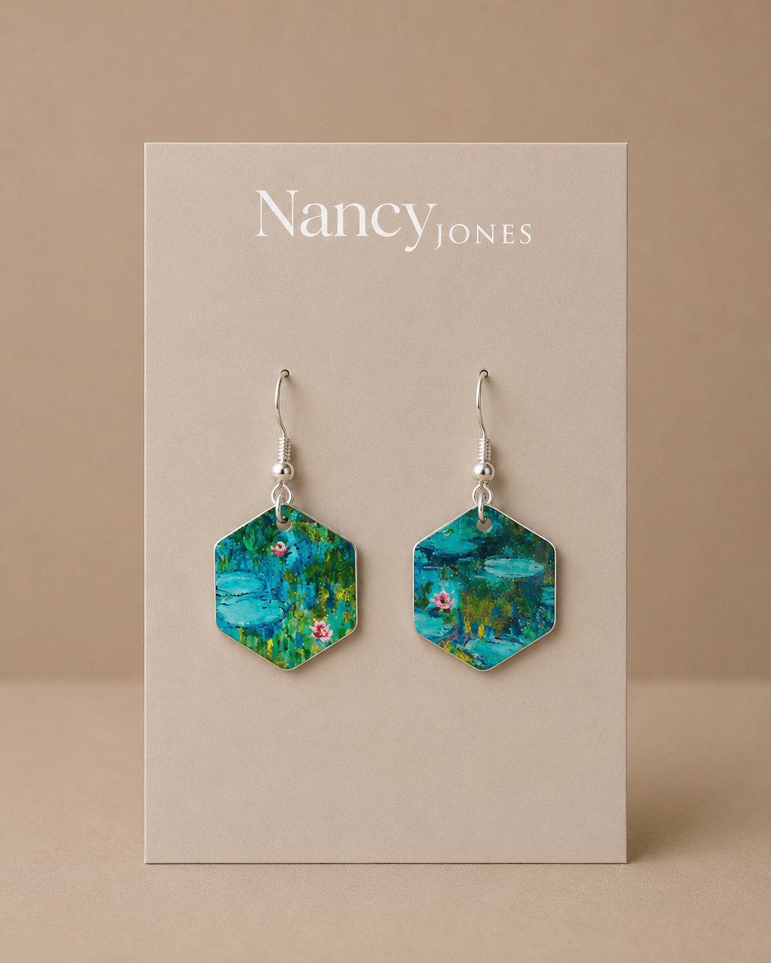 Hexagon Lily Earrings
