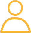 Outline icon of a person with no specific details