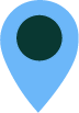 Blue map pin icon on a white background.