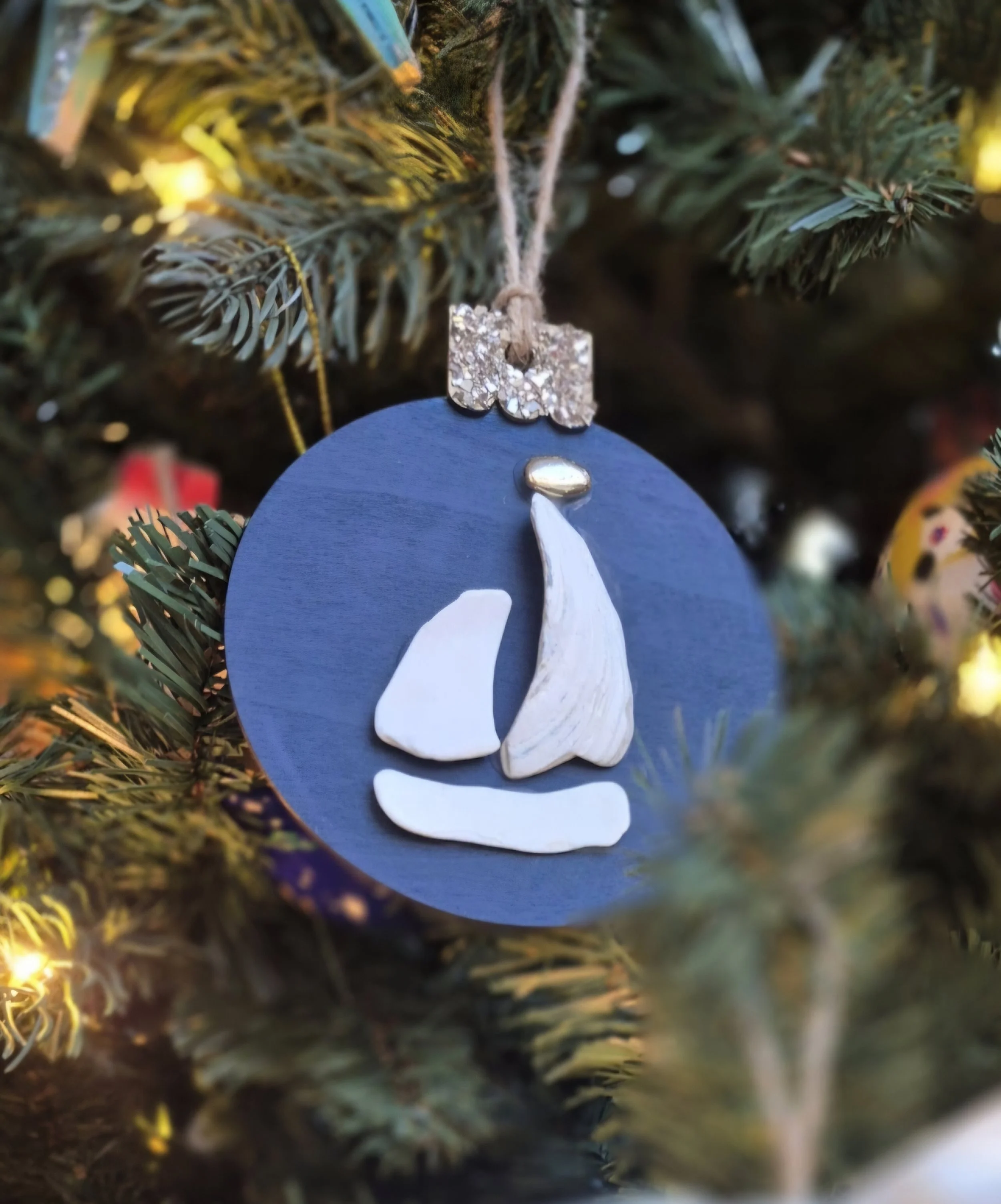 Seashell Boat Ornament