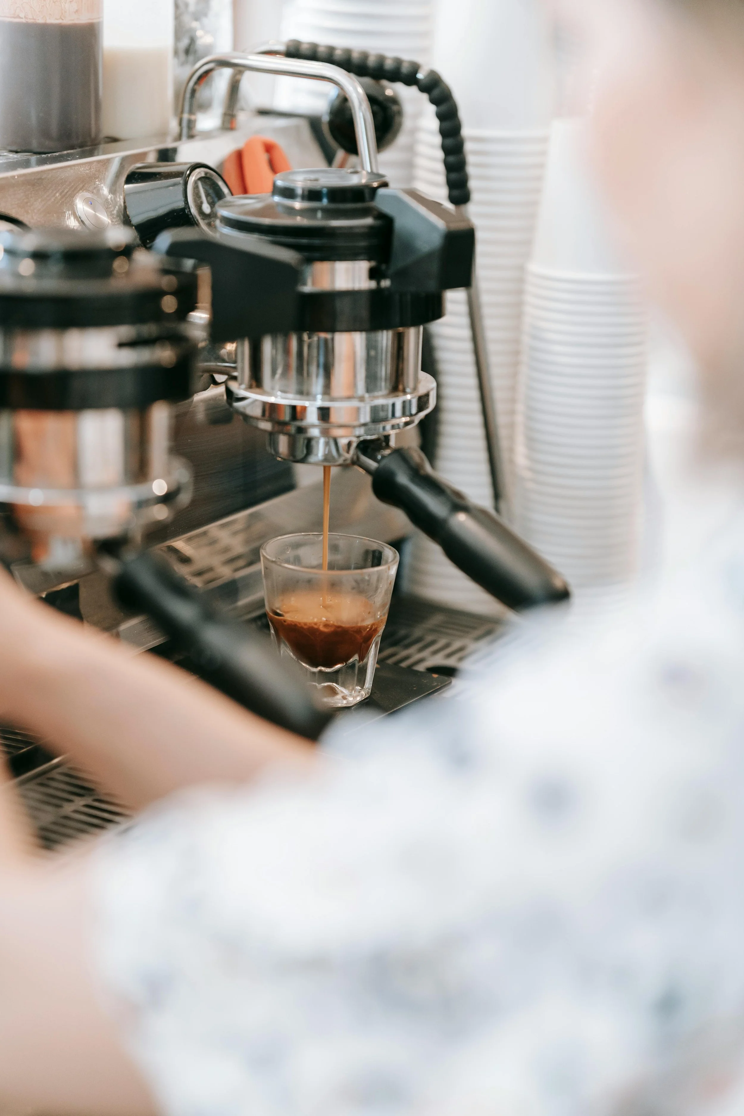 espresso served at a wedding, espresso cart, mobile coffee bart