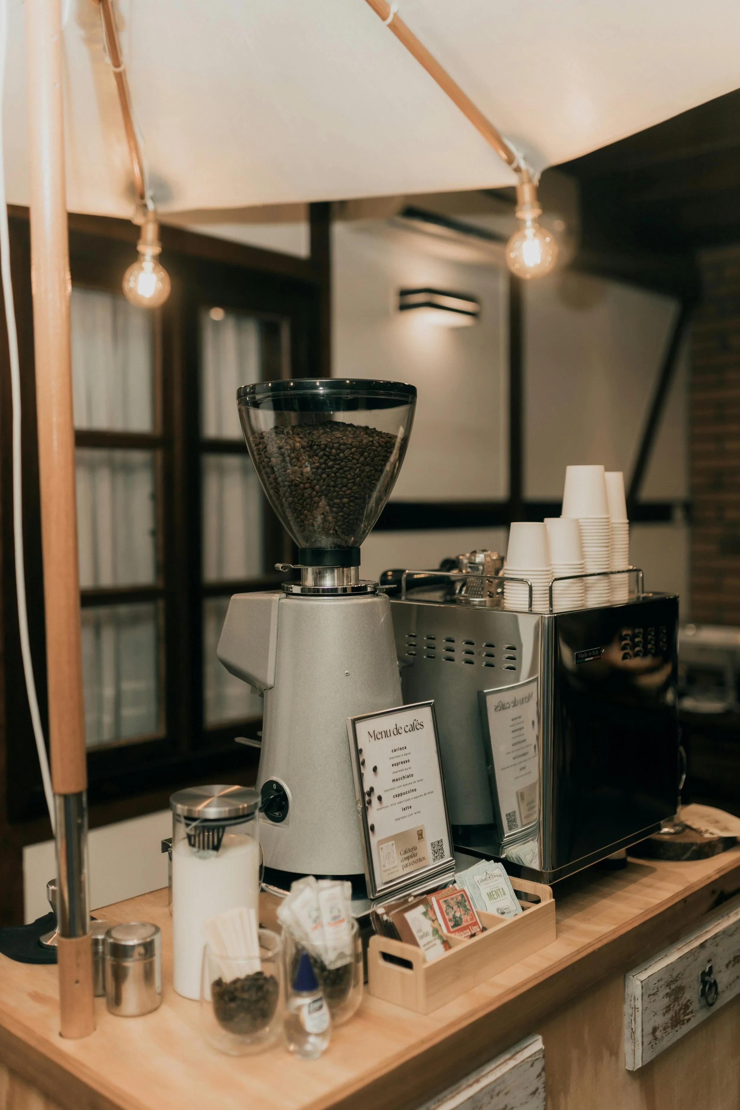 laughing with coffee wedding events mobile coffee cart