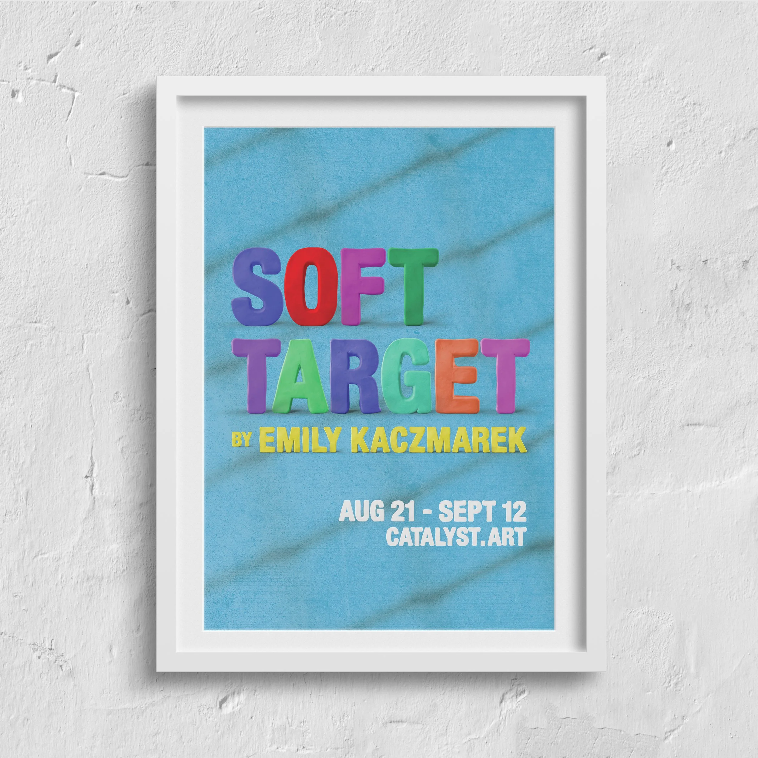 Teaser poster design for Catalyst Theater Company's upcoming production of "SOFT TARGET" &mdash; opening August 21st! #vitaopus #theatre #rapidcitysd #softtarget