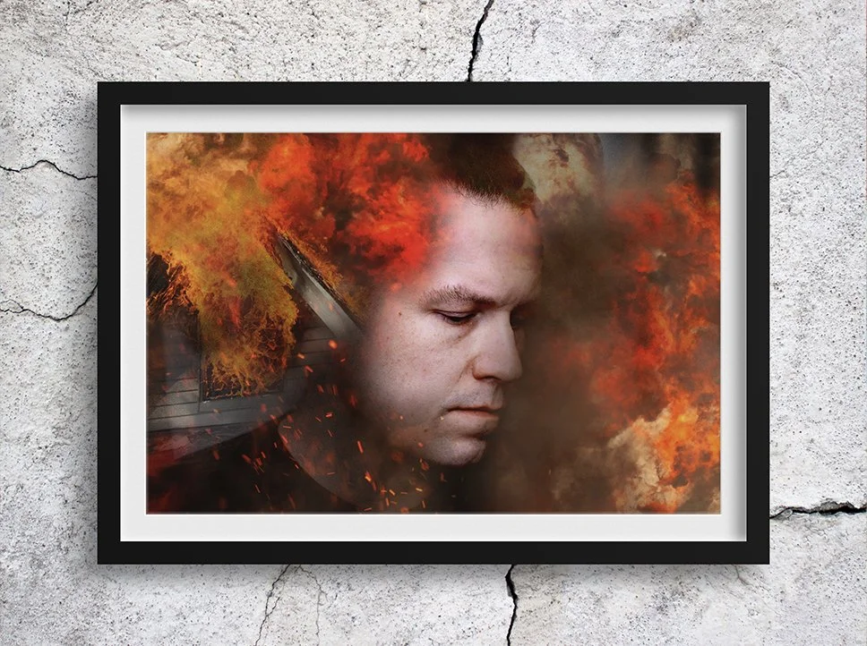 Image of a man on fire